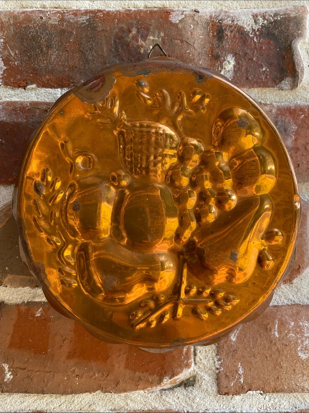 Vintage Copper Fruit Mold